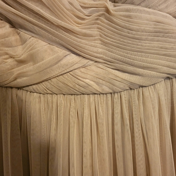 Anthropologie x BHLDN Hitherto Sleeveless Lace FLEUR Midi Dress Sandstone Sz 4 - Picture 7 of 13